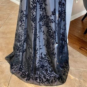 David Meister Sheer & Shiny Party Skirt, Size 10